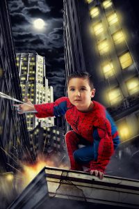 fotografía creativa estudio foto salas spiderman superhéroe